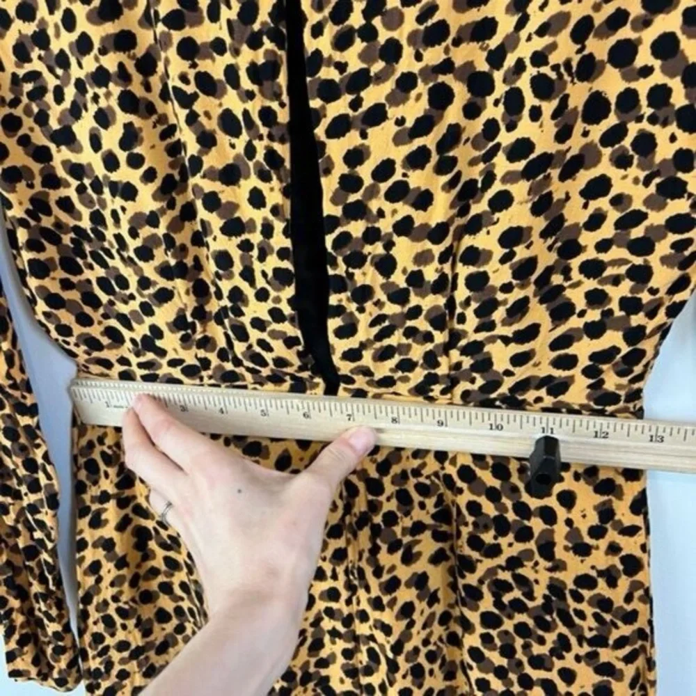 Stockholm Atelier Other Stories Womens 2 Cheetah Yellow Black Bodycon Dress - Picture 16 of 16